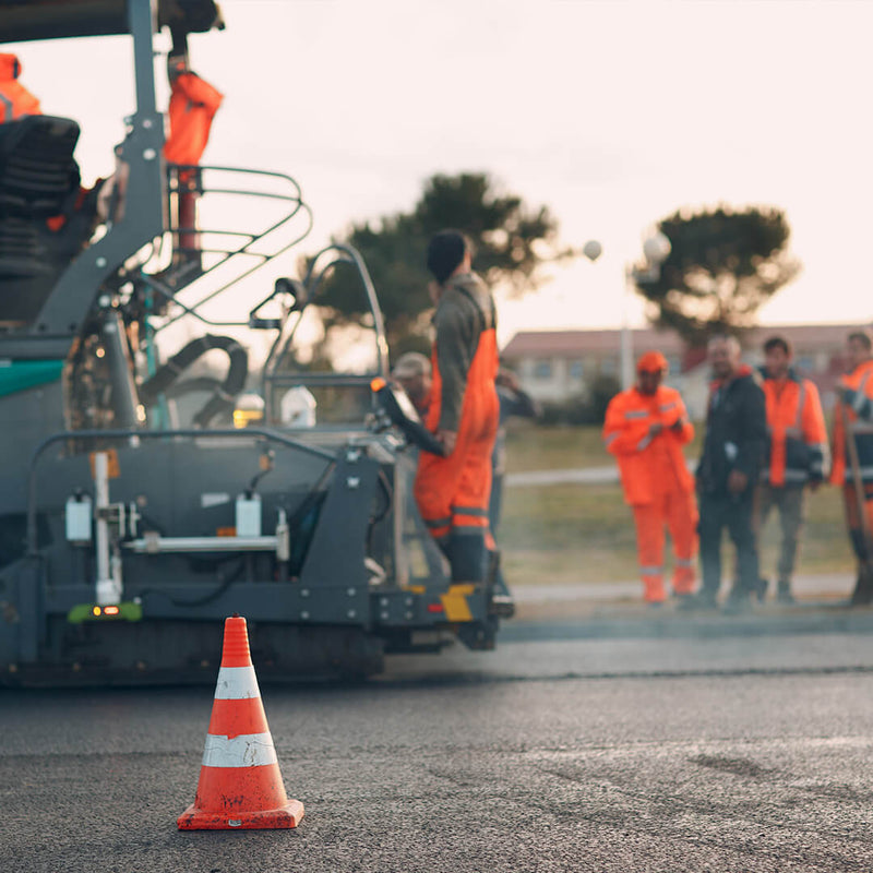 Road Construction & Repairs Kuwait Combined General Co. Essential site safety equipment and PPE for industrial and oil & gas project maintenance in the KSA region.
